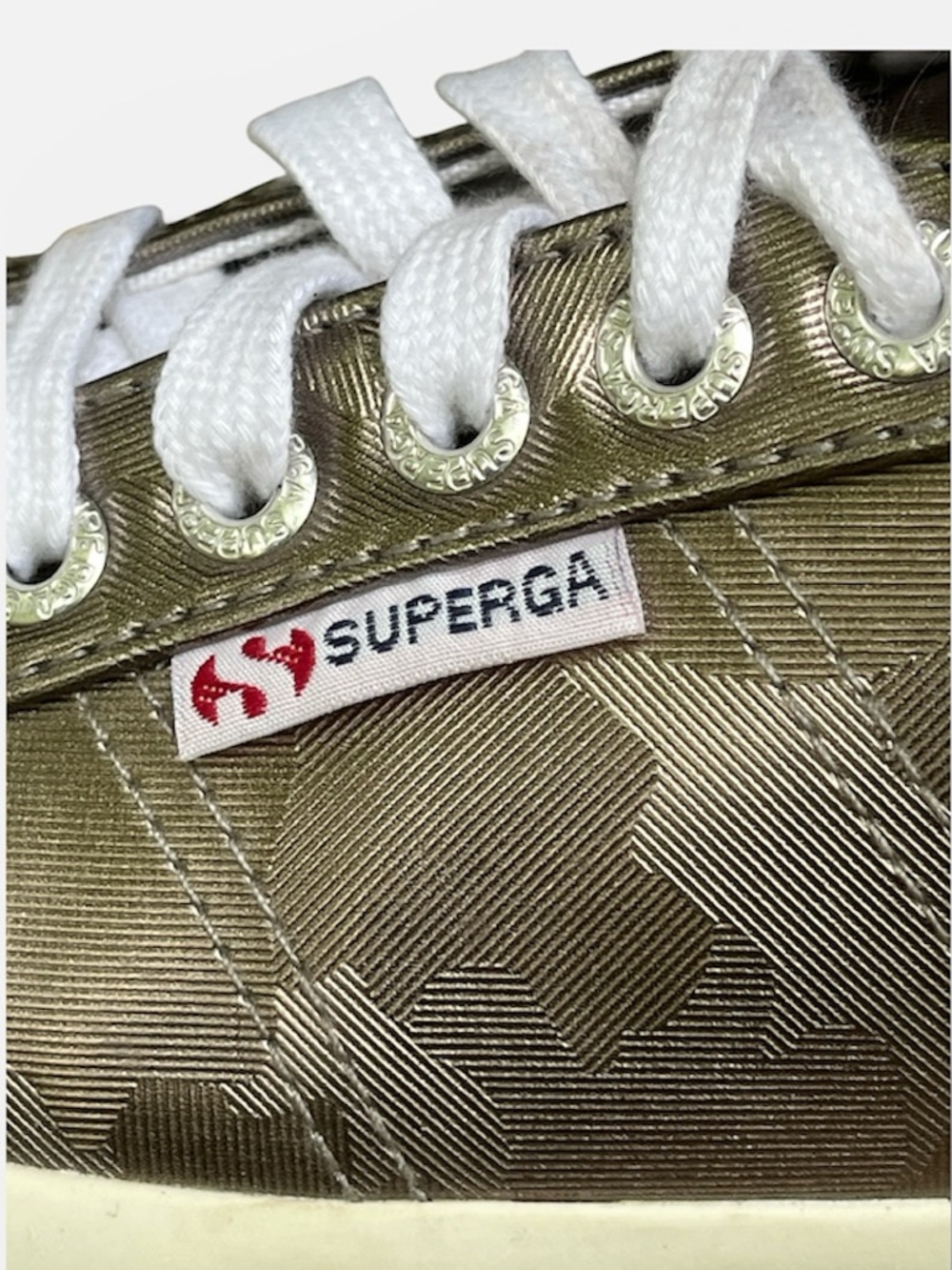 Superga 2750 Army Chrome Sneaker in Silver Camo Size EU 39; W’s 8; M’s 6 1/2 - Picture 12 of 13